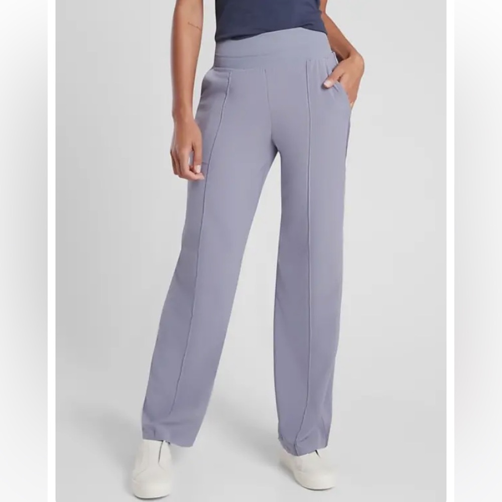 Athleta Nolita Wide Leg City Pants Travel 6P Purple